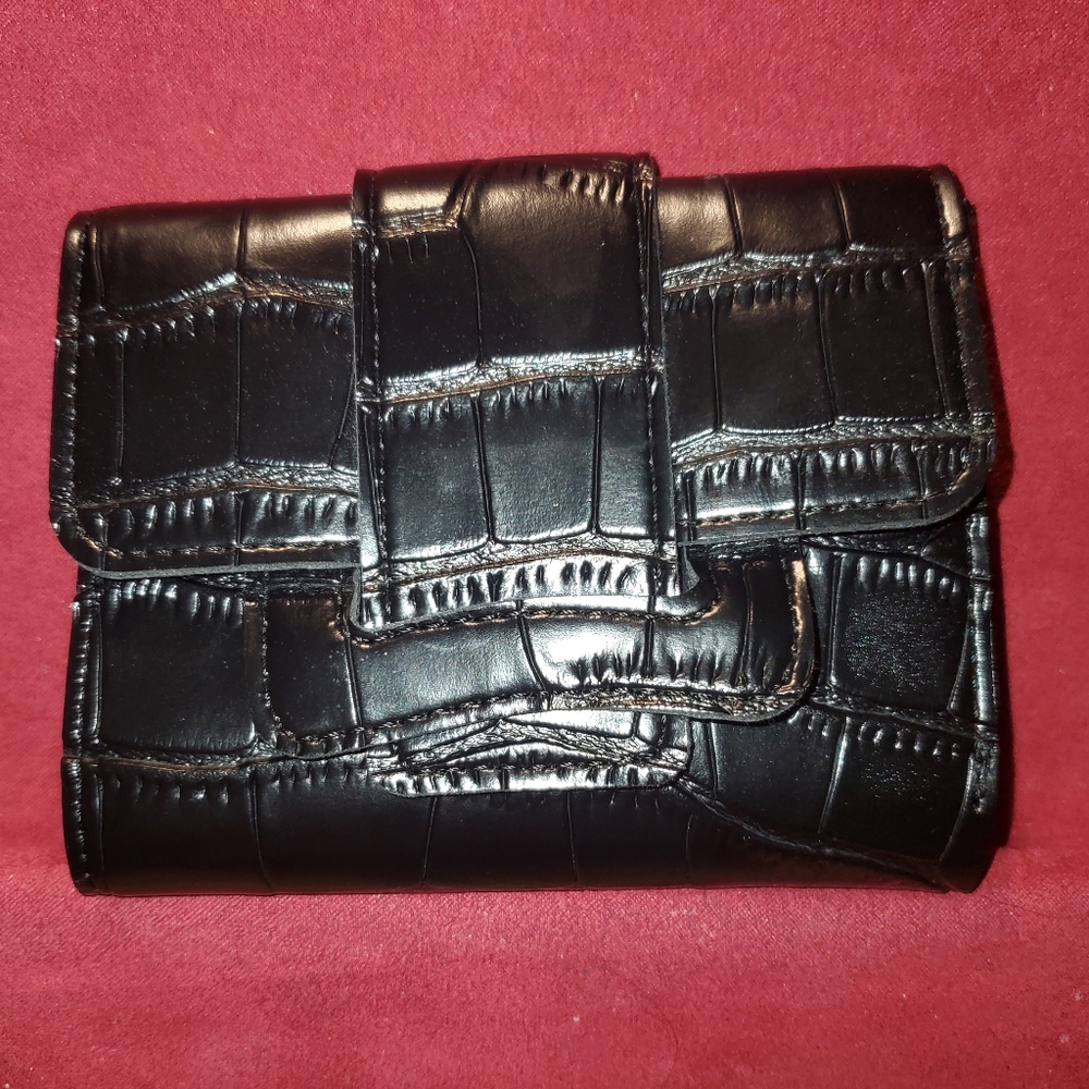 Crocodile Embossed Small Flap Wallet